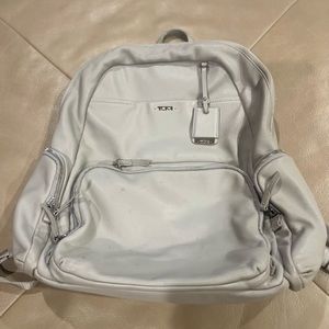 TUMI Leather Backpack Beige GUC